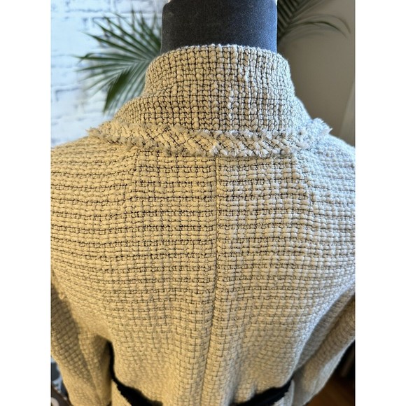 Theory Ivory Clairene R Carson Tweed Coat Size Small. Best- Selling. Retail $495 - Picture 7 of 15
